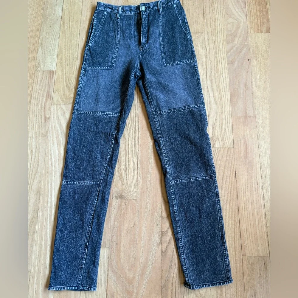 rag & bone Miramar Mia Jeans Sweatpants Size XS Black Magic - Picture 3 of 6